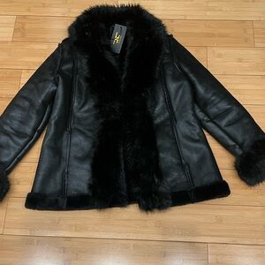 Jordan Craig Black Faux Fur Teddy Jacket